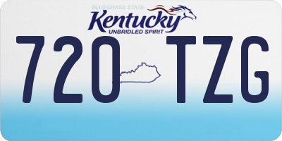 KY license plate 720TZG