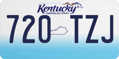 KY license plate 720TZJ