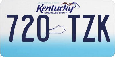 KY license plate 720TZK