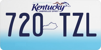 KY license plate 720TZL