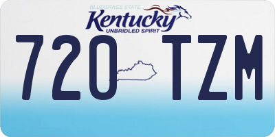 KY license plate 720TZM