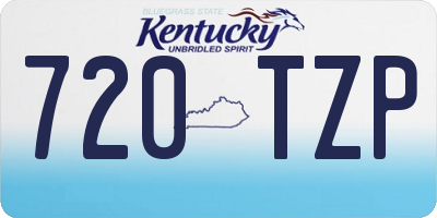 KY license plate 720TZP