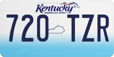 KY license plate 720TZR