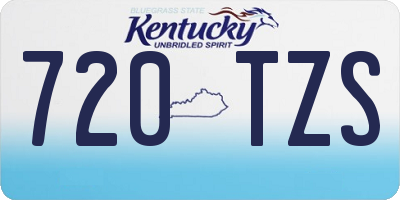 KY license plate 720TZS