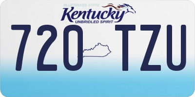 KY license plate 720TZU