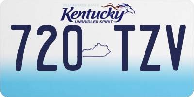 KY license plate 720TZV