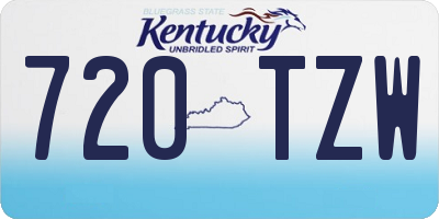 KY license plate 720TZW