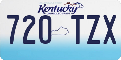 KY license plate 720TZX