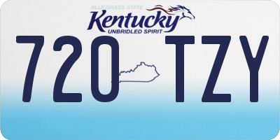 KY license plate 720TZY
