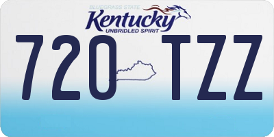 KY license plate 720TZZ