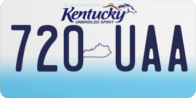KY license plate 720UAA