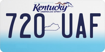 KY license plate 720UAF