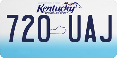 KY license plate 720UAJ