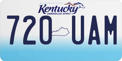 KY license plate 720UAM
