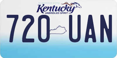 KY license plate 720UAN