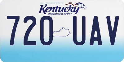 KY license plate 720UAV