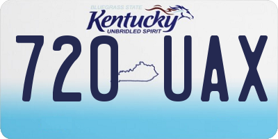 KY license plate 720UAX