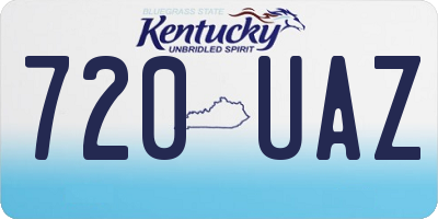 KY license plate 720UAZ