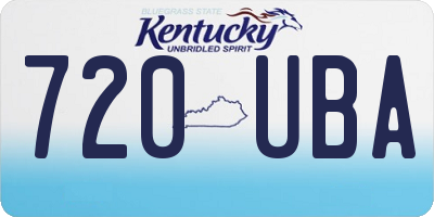 KY license plate 720UBA