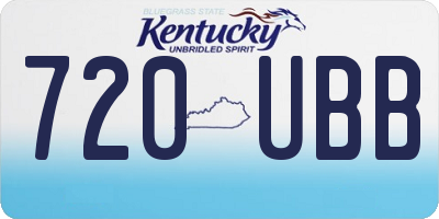 KY license plate 720UBB