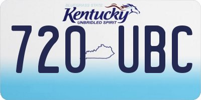 KY license plate 720UBC