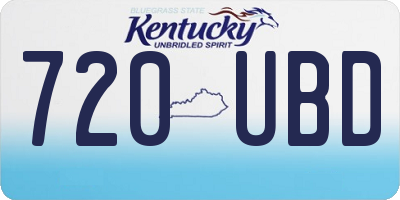 KY license plate 720UBD