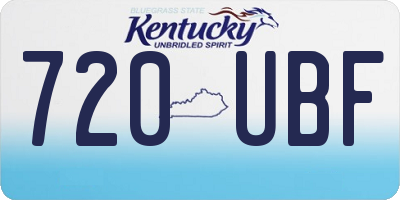 KY license plate 720UBF