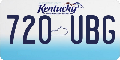 KY license plate 720UBG