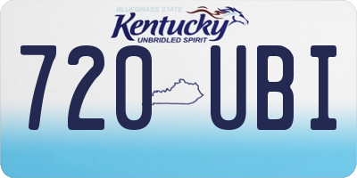 KY license plate 720UBI