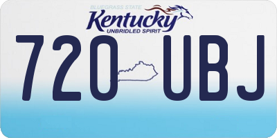 KY license plate 720UBJ