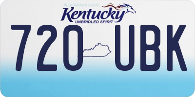 KY license plate 720UBK