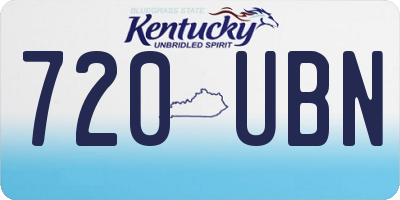 KY license plate 720UBN