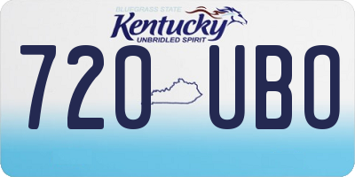 KY license plate 720UBO