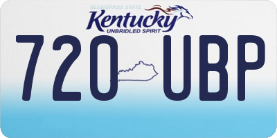 KY license plate 720UBP