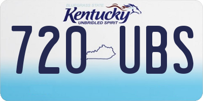 KY license plate 720UBS