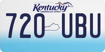 KY license plate 720UBU