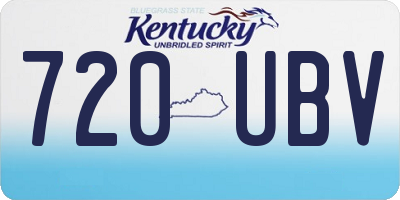 KY license plate 720UBV