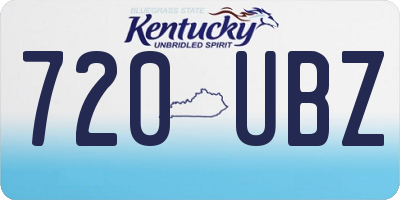 KY license plate 720UBZ