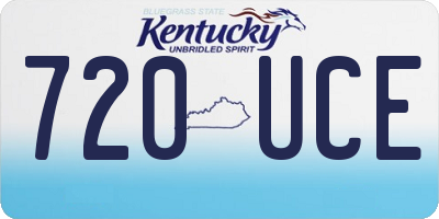 KY license plate 720UCE