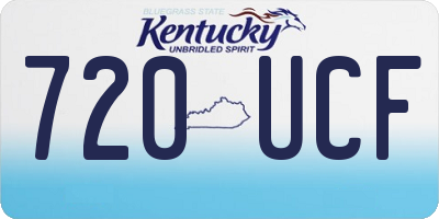 KY license plate 720UCF