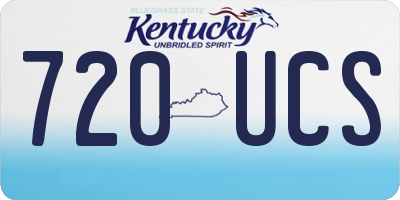 KY license plate 720UCS
