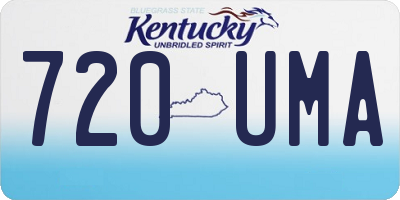 KY license plate 720UMA