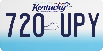 KY license plate 720UPY