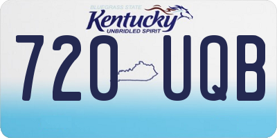 KY license plate 720UQB