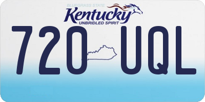 KY license plate 720UQL