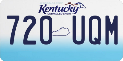 KY license plate 720UQM