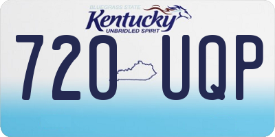 KY license plate 720UQP