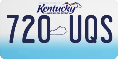 KY license plate 720UQS
