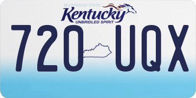 KY license plate 720UQX