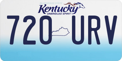 KY license plate 720URV
